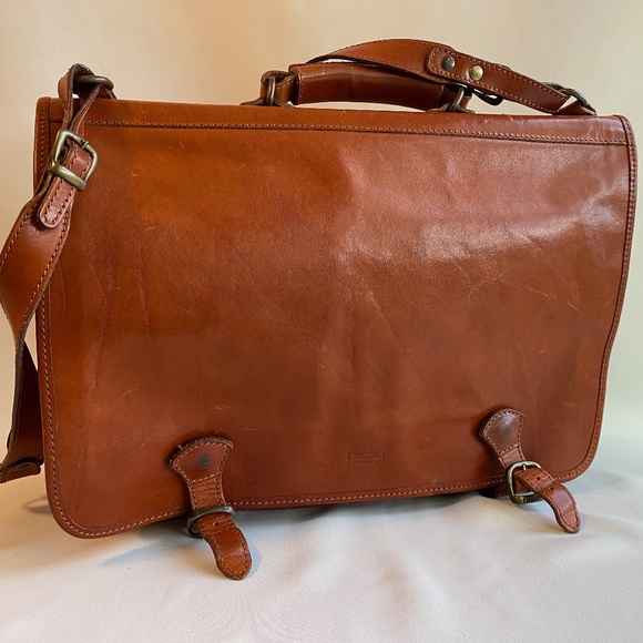 I MEDICI Firenzi Italian leather briefcase messenger bag - Picture 3 of 16